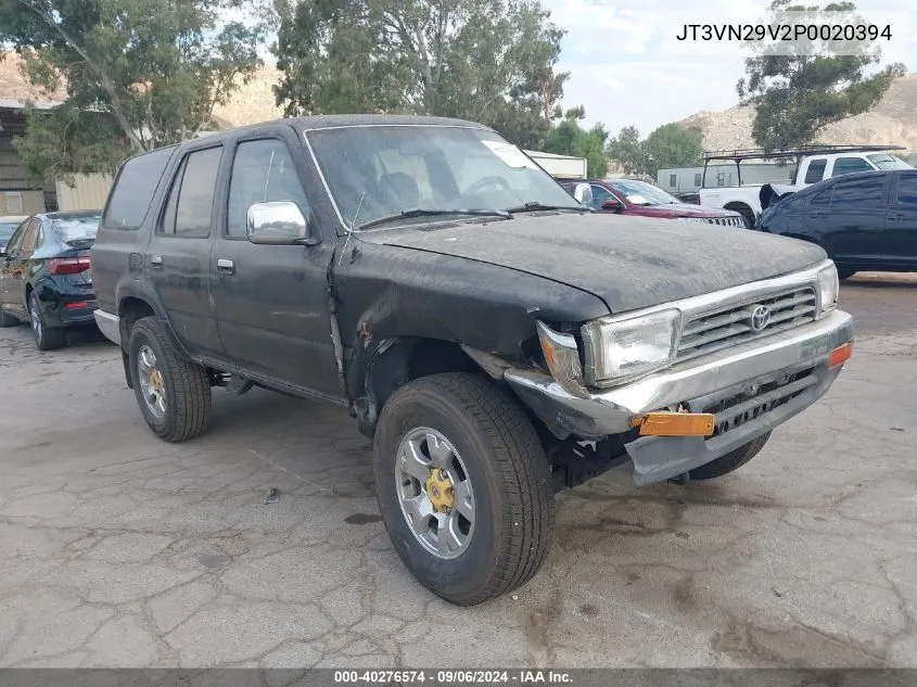 1993 Toyota 4Runner Vn29 Sr5 VIN: JT3VN29V2P0020394 Lot: 40276574