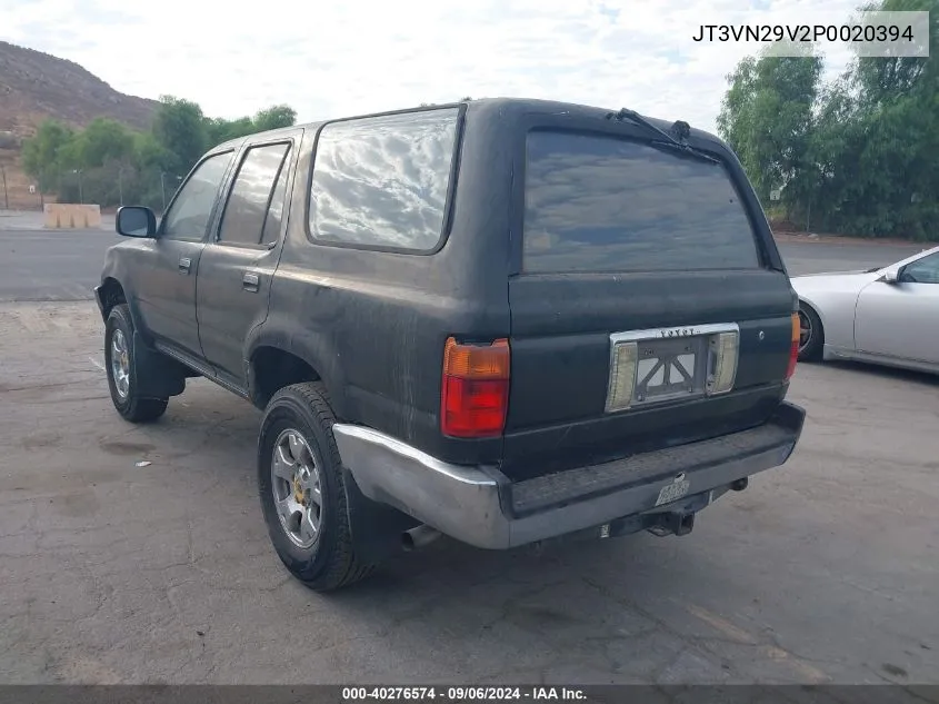 1993 Toyota 4Runner Vn29 Sr5 VIN: JT3VN29V2P0020394 Lot: 40276574