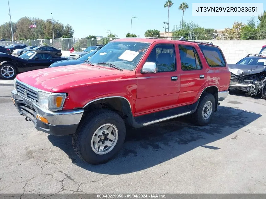 1994 Toyota 4Runner Vn29 Sr5 VIN: JT3VN29V2R0033651 Lot: 40229955