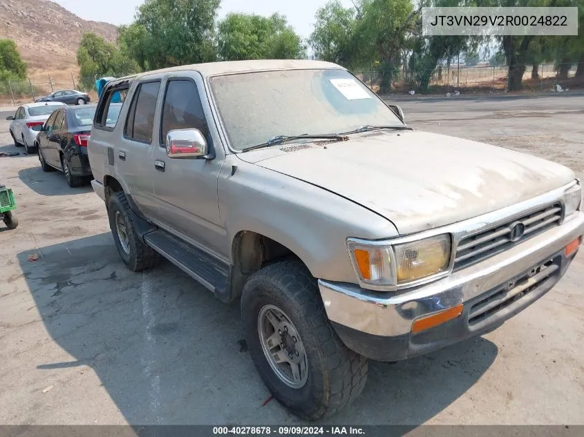 1994 Toyota 4Runner Vn29 Sr5 VIN: JT3VN29V2R0024822 Lot: 40278678