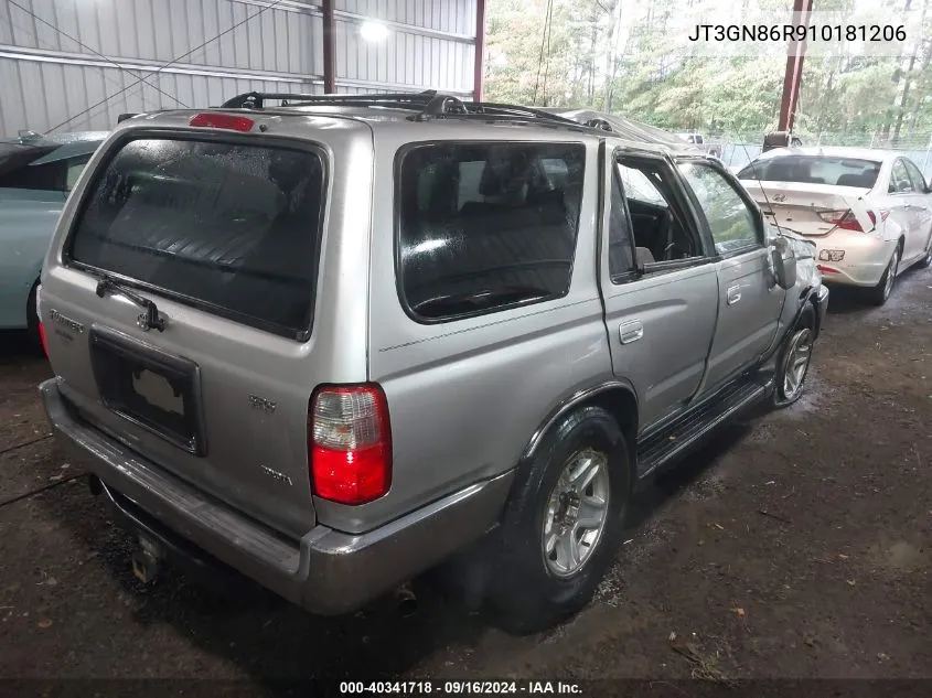 2001 Toyota 4Runner Sr5 V6 VIN: JT3GN86R910181206 Lot: 40341718