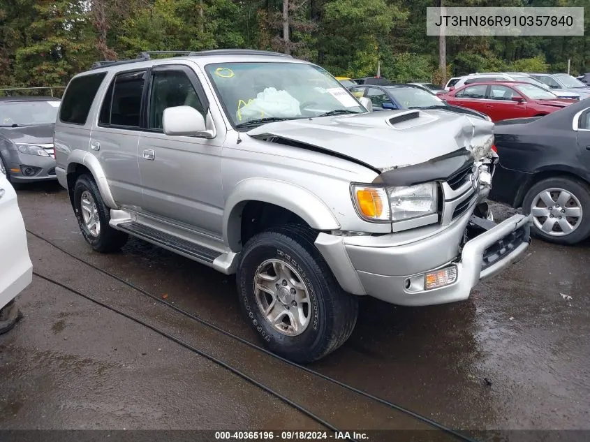 2001 Toyota 4Runner Sr5 VIN: JT3HN86R910357840 Lot: 40365196