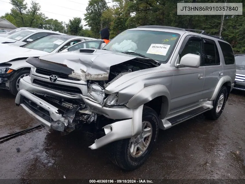 2001 Toyota 4Runner Sr5 VIN: JT3HN86R910357840 Lot: 40365196