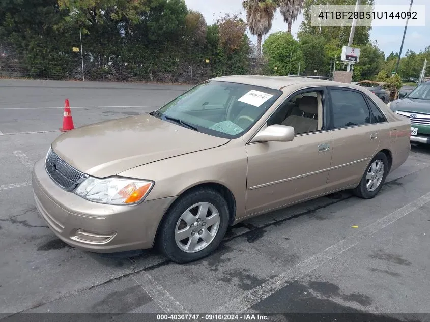 2001 Toyota Avalon Xl VIN: 4T1BF28B51U144092 Lot: 40367747