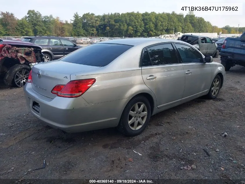 4T1BK36B47U175962 2007 Toyota Avalon Xl/Xls/Touring/Limited