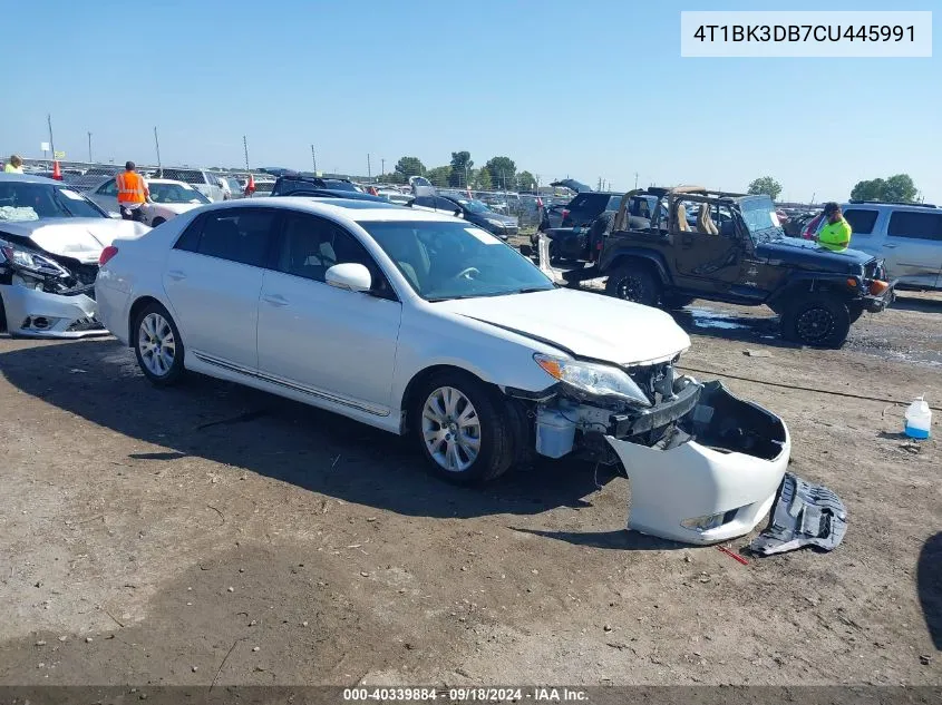 4T1BK3DB7CU445991 2012 Toyota Avalon