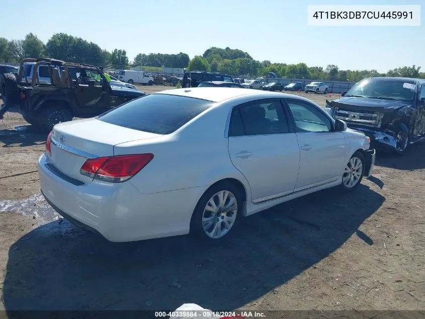 2012 Toyota Avalon VIN: 4T1BK3DB7CU445991 Lot: 40339884