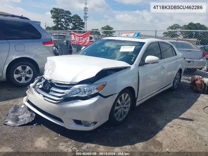 2012 Toyota Avalon Limited VIN: 4T1BK3DB5CU462286 Lot: 40369109