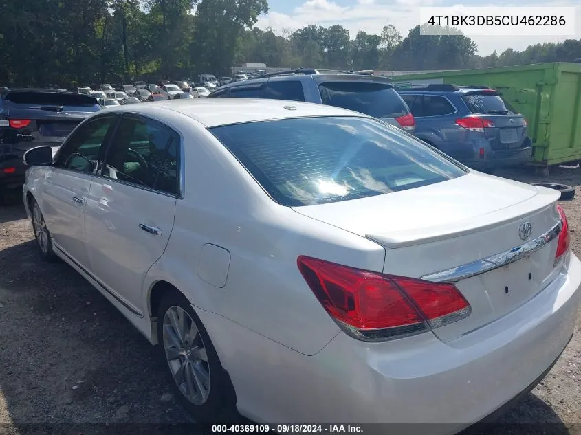 4T1BK3DB5CU462286 2012 Toyota Avalon Limited