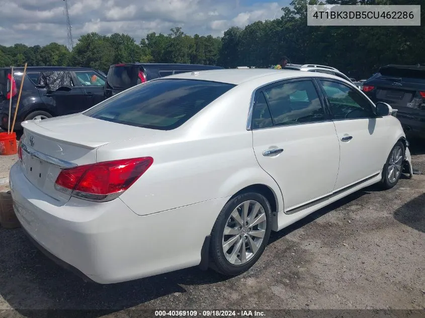 4T1BK3DB5CU462286 2012 Toyota Avalon Limited