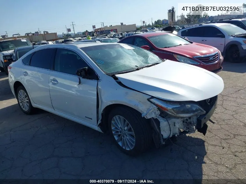 2014 Toyota Avalon Hybrid Xle Touring VIN: 4T1BD1EB7EU032596 Lot: 40370079