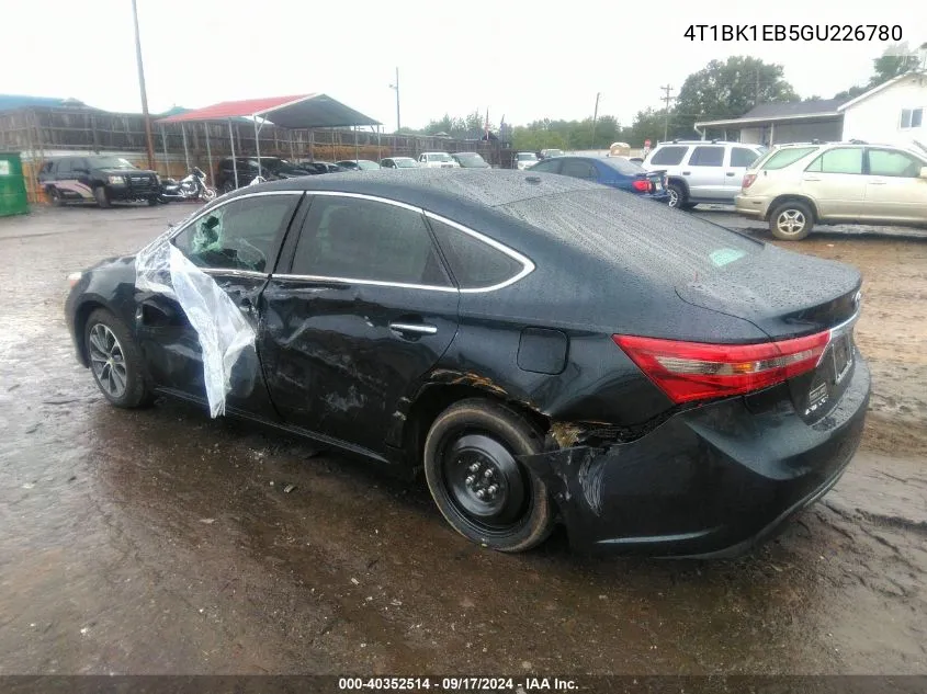 2016 Toyota Avalon Xle VIN: 4T1BK1EB5GU226780 Lot: 40352514