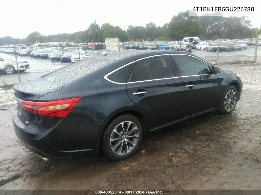 4T1BK1EB5GU226780 2016 Toyota Avalon Xle