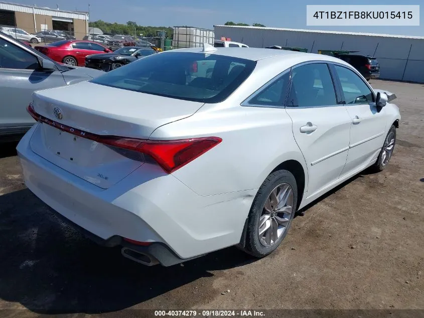 4T1BZ1FB8KU015415 2019 Toyota Avalon Xle