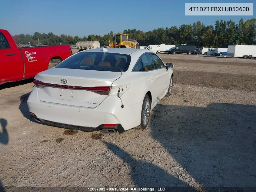 2020 Toyota Avalon Limited VIN: 4T1DZ1FBXLU050600 Lot: 12097882