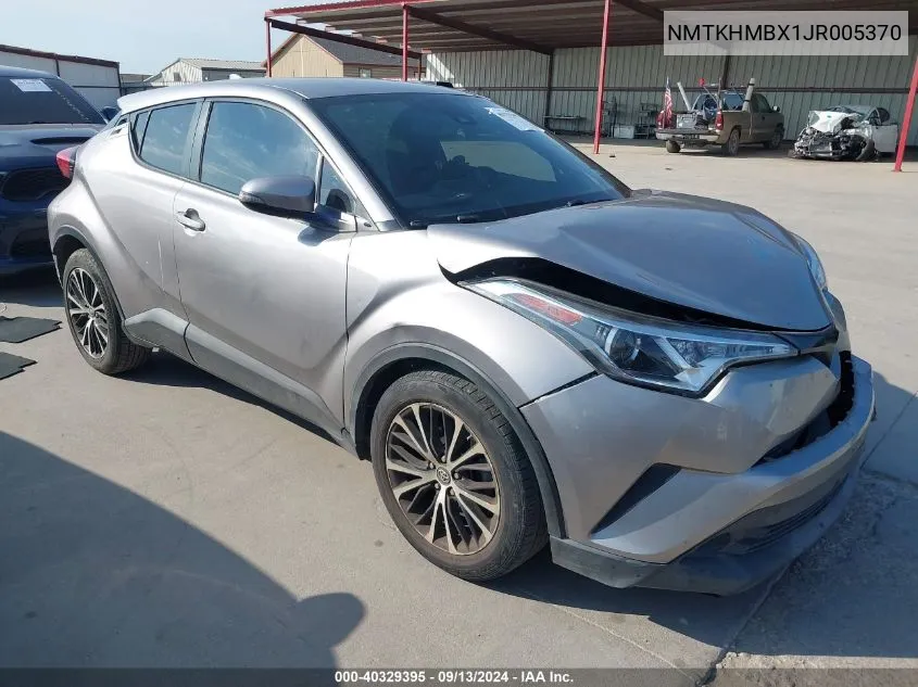 2018 Toyota C-Hr Xle/Xle Premium VIN: NMTKHMBX1JR005370 Lot: 40329395