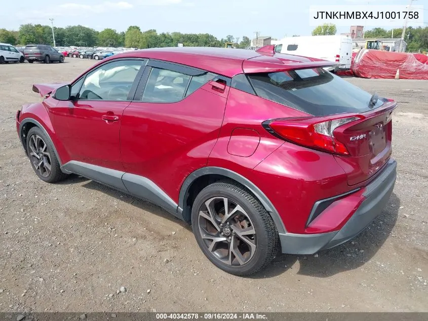 2018 Toyota C-Hr Xle Premium VIN: JTNKHMBX4J1001758 Lot: 40342578