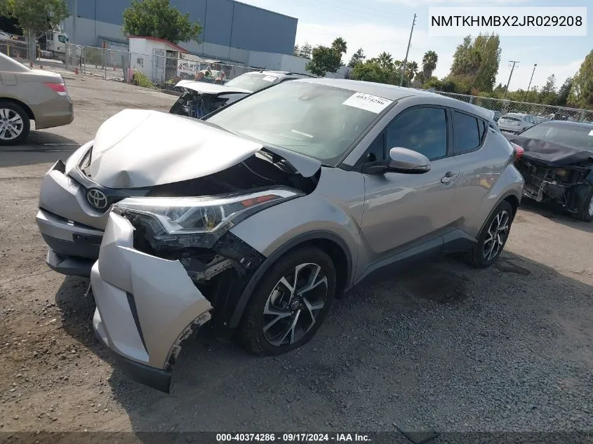 2018 Toyota C-Hr Xle VIN: NMTKHMBX2JR029208 Lot: 40374286