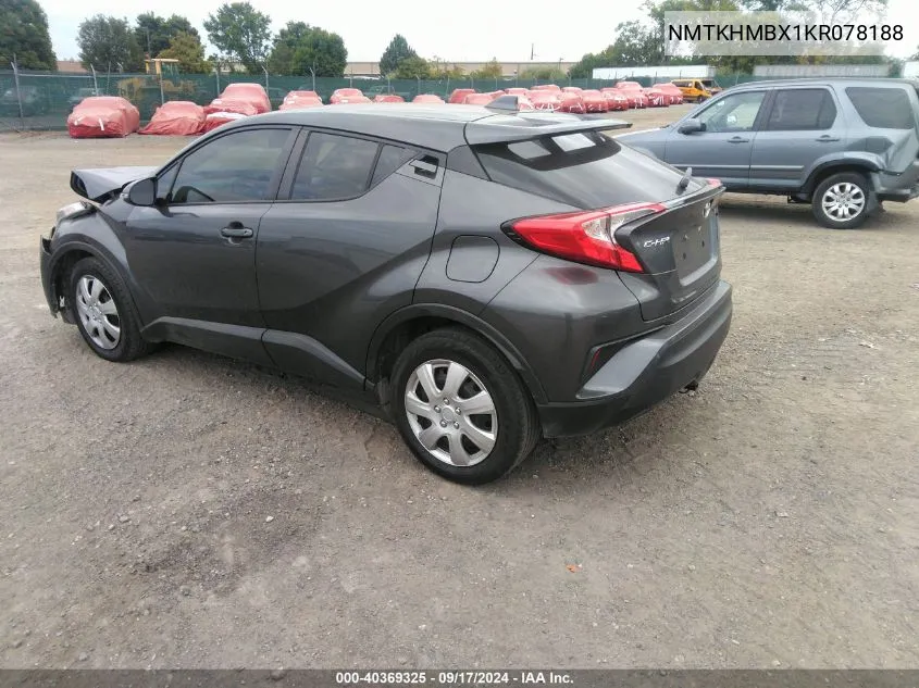 2019 Toyota C-Hr Le VIN: NMTKHMBX1KR078188 Lot: 40369325