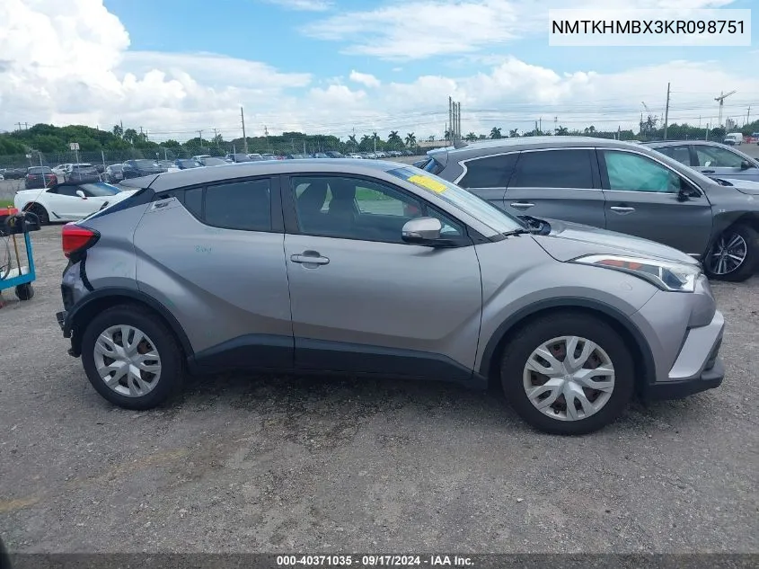 2019 Toyota C-Hr Le VIN: NMTKHMBX3KR098751 Lot: 40371035