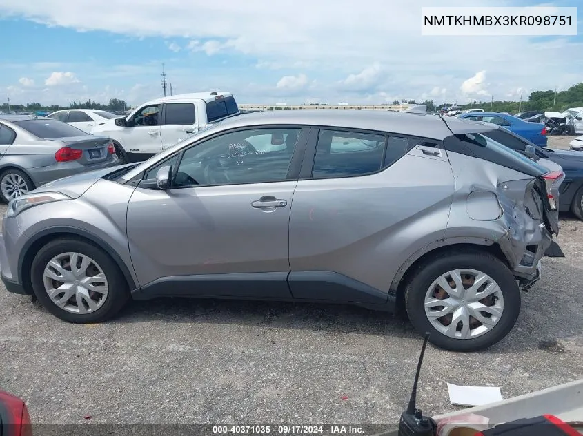 2019 Toyota C-Hr Le VIN: NMTKHMBX3KR098751 Lot: 40371035