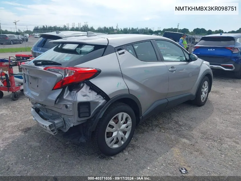 NMTKHMBX3KR098751 2019 Toyota C-Hr Le