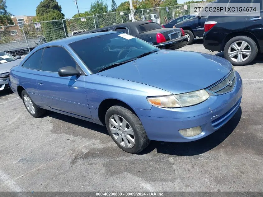 1999 Toyota Camry Solara Se VIN: 2T1CG28P1XC154674 Lot: 40290889