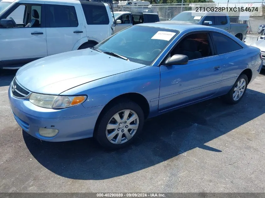 1999 Toyota Camry Solara Se VIN: 2T1CG28P1XC154674 Lot: 40290889