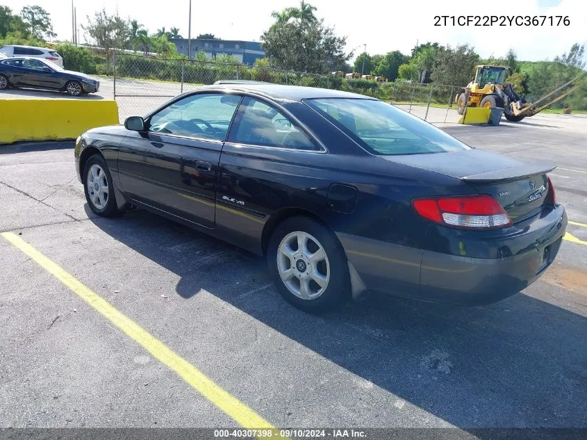 2T1CF22P2YC367176 2000 Toyota Camry Solara Se/Sle