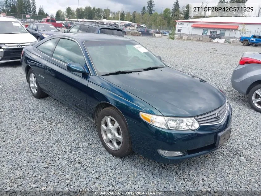 2T1CF28P42C571329 2002 Toyota Camry Solara Sle V6