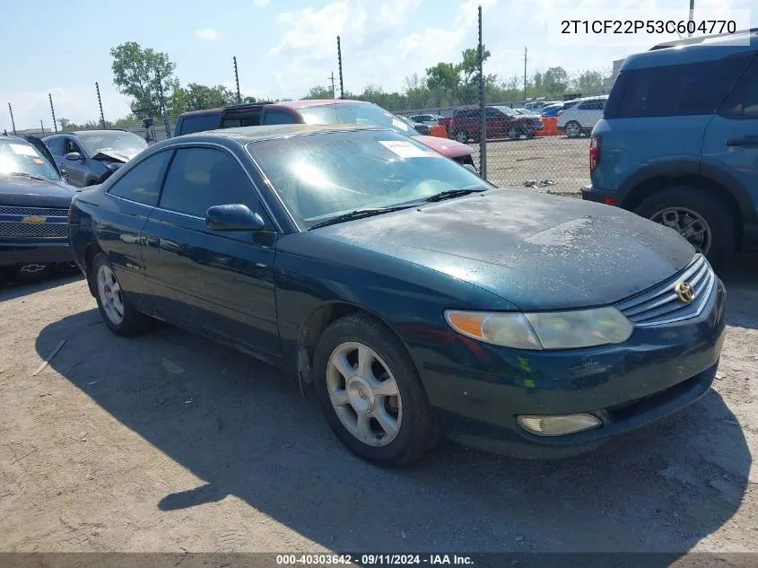 2003 Toyota Camry Solara Se/Sle VIN: 2T1CF22P53C604770 Lot: 40303642