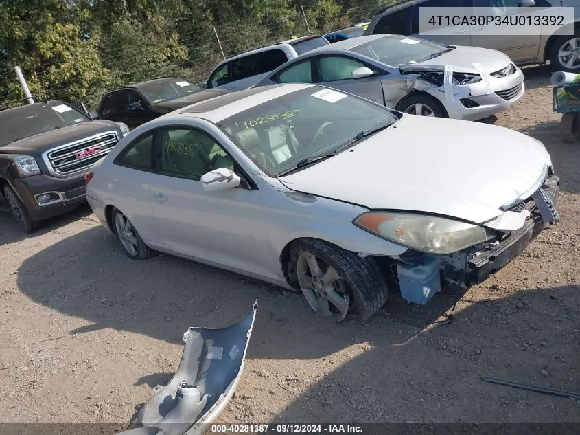 2004 Toyota Camry Solara Se/Sle VIN: 4T1CA30P34U013392 Lot: 40281387