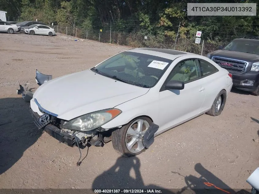 2004 Toyota Camry Solara Se/Sle VIN: 4T1CA30P34U013392 Lot: 40281387