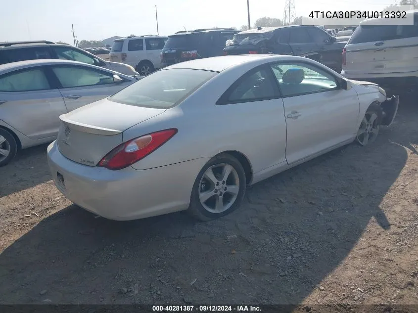 2004 Toyota Camry Solara Se/Sle VIN: 4T1CA30P34U013392 Lot: 40281387