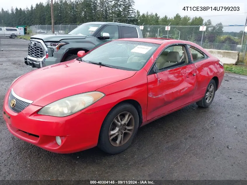 2004 Toyota Camry Solara Se/Sle VIN: 4T1CE38P14U799203 Lot: 40304145