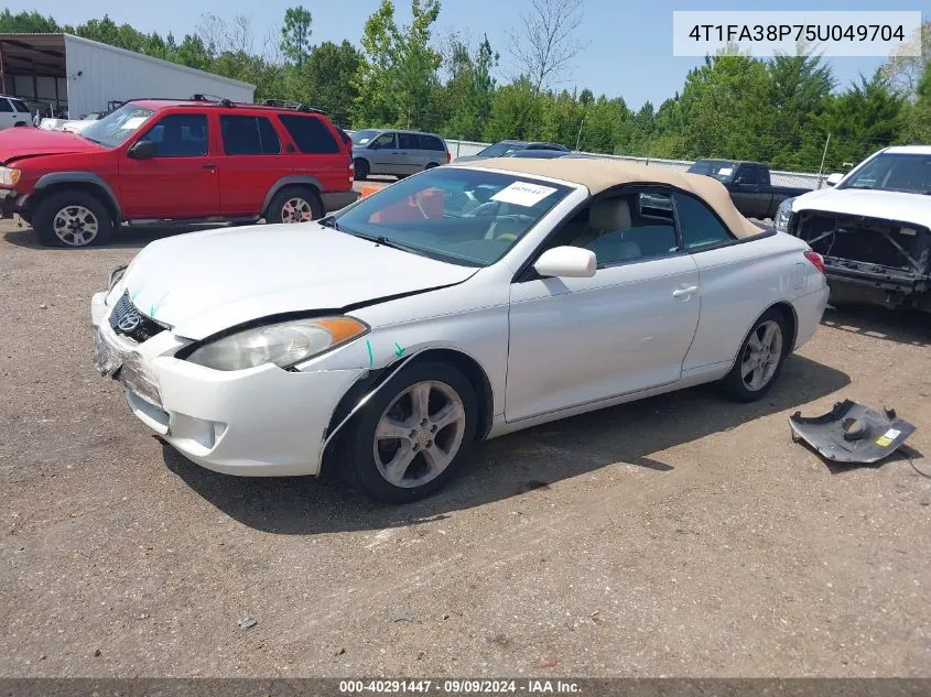 4T1FA38P75U049704 2005 Toyota Camry Solara Sle