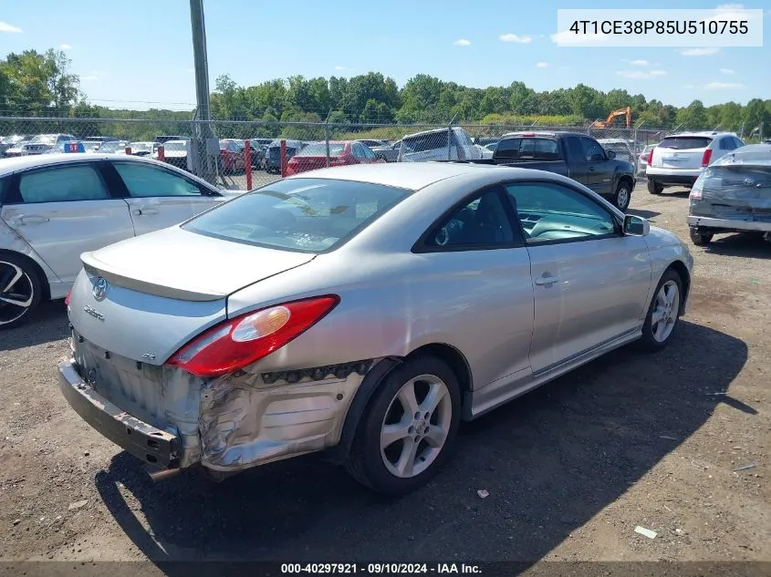 2005 Toyota Camry Solara Se Sport VIN: 4T1CE38P85U510755 Lot: 40297921