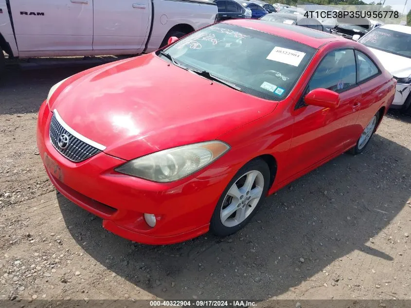 2005 Toyota Camry Solara Se Sport VIN: 4T1CE38P35U956778 Lot: 40322904