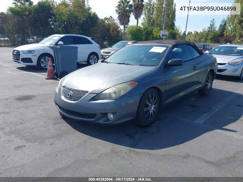 2005 Toyota Camry Solara Se VIN: 4T1FA38P95U046898 Lot: 40382004