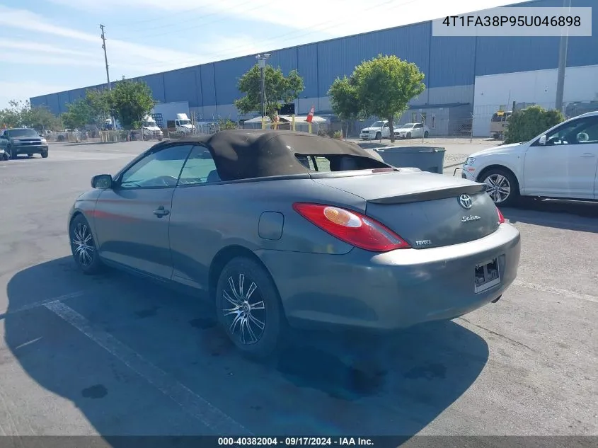 2005 Toyota Camry Solara Se VIN: 4T1FA38P95U046898 Lot: 40382004