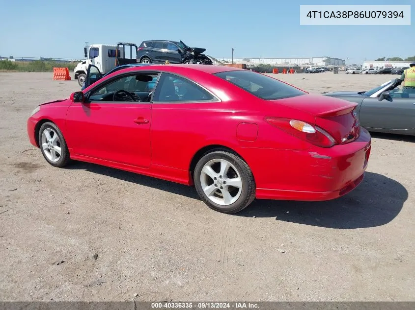 2006 Toyota Camry Solara Se Sport V6 VIN: 4T1CA38P86U079394 Lot: 40336335