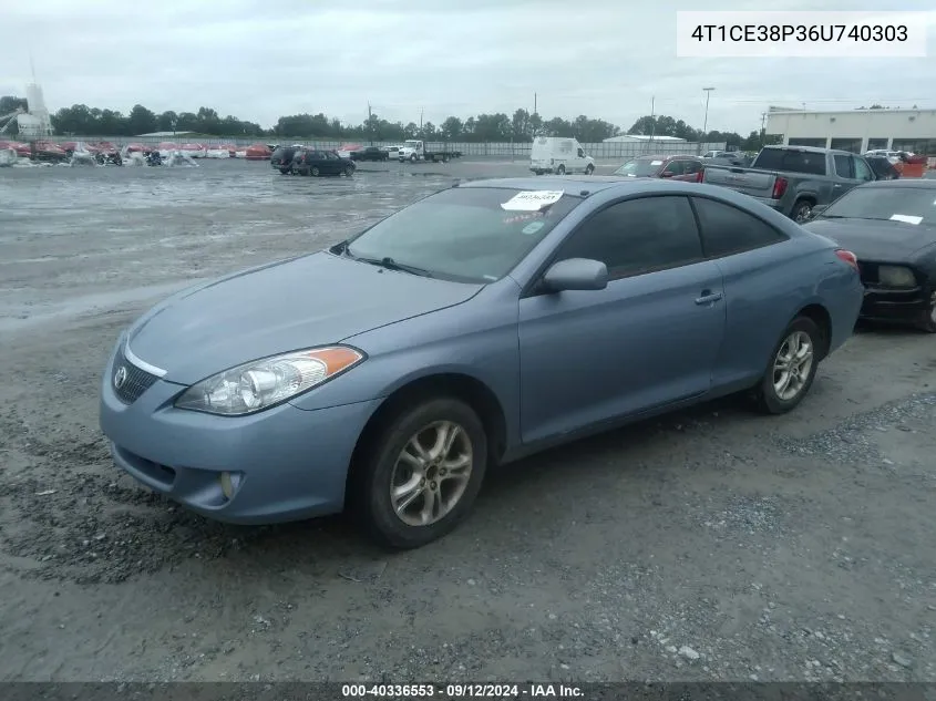 2006 Toyota Camry Solara Se VIN: 4T1CE38P36U740303 Lot: 40336553