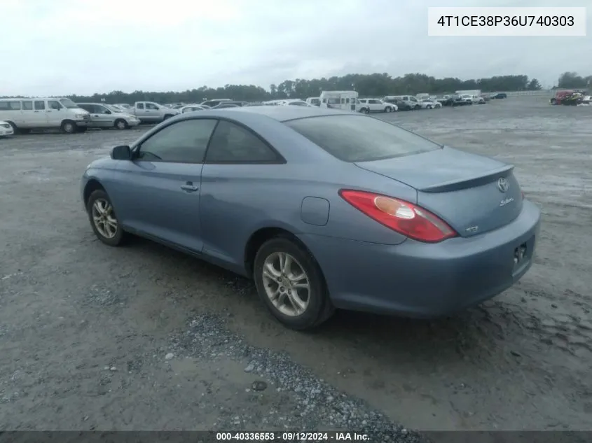 4T1CE38P36U740303 2006 Toyota Camry Solara Se