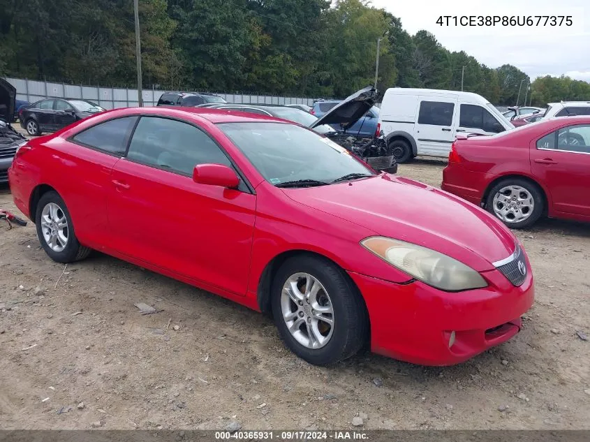 2006 Toyota Camry Solara Se VIN: 4T1CE38P86U677375 Lot: 40365931