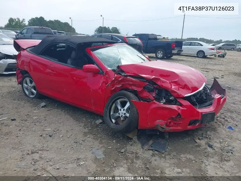 4T1FA38P37U126023 2007 Toyota Camry Solara Sle