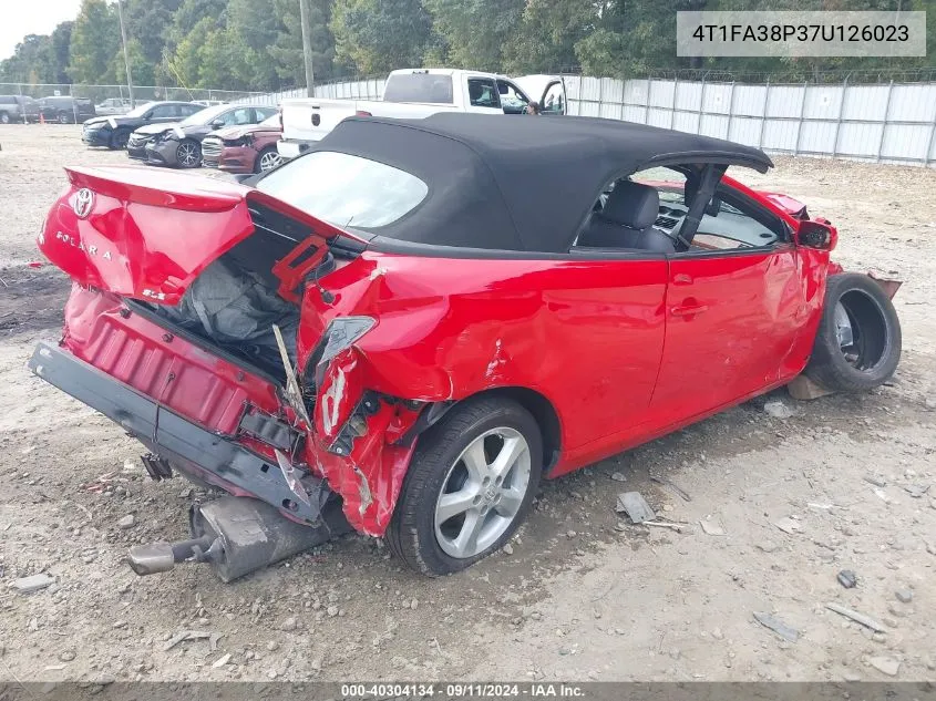 4T1FA38P37U126023 2007 Toyota Camry Solara Sle