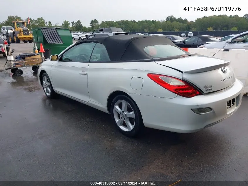 4T1FA38P67U119776 2007 Toyota Camry Solara Sle