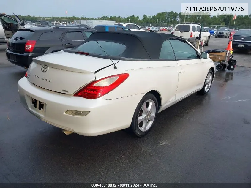 4T1FA38P67U119776 2007 Toyota Camry Solara Sle