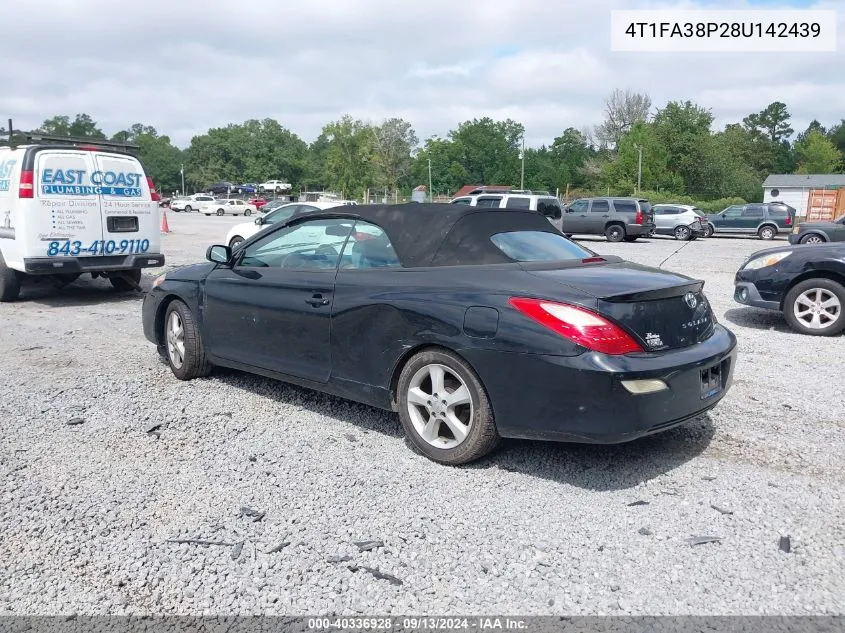 2008 Toyota Camry Solara Sle VIN: 4T1FA38P28U142439 Lot: 40336928