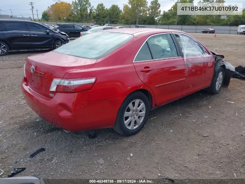 2007 Toyota Camry Hybrid VIN: 4T1BB46K37U010992 Lot: 40349758